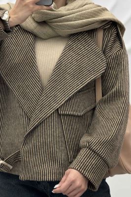 کت تک جیب پاکتی پایین سگک توییت پشمی