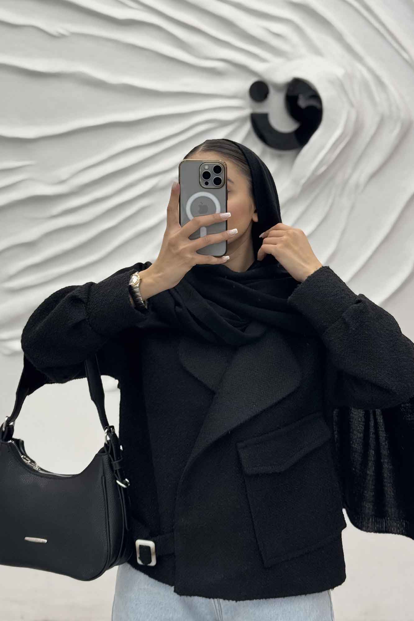 کت تک جیب پاکتی پایین سگک توییت پشمی