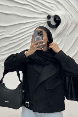 کت تک جیب پاکتی پایین سگک توییت پشمی