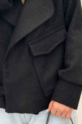 کت تک جیب پاکتی پایین سگک توییت پشمی