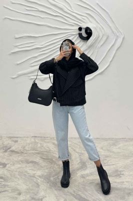 کت تک جیب پاکتی پایین سگک توییت پشمی