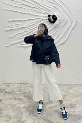 کت تک جیب پاکتی پایین سگک توییت پشمی