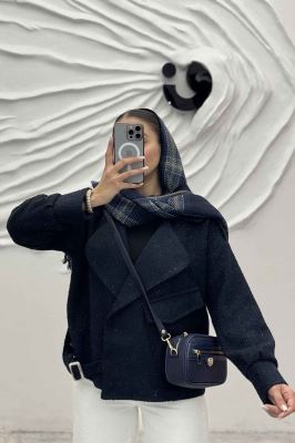 کت تک جیب پاکتی پایین سگک توییت پشمی