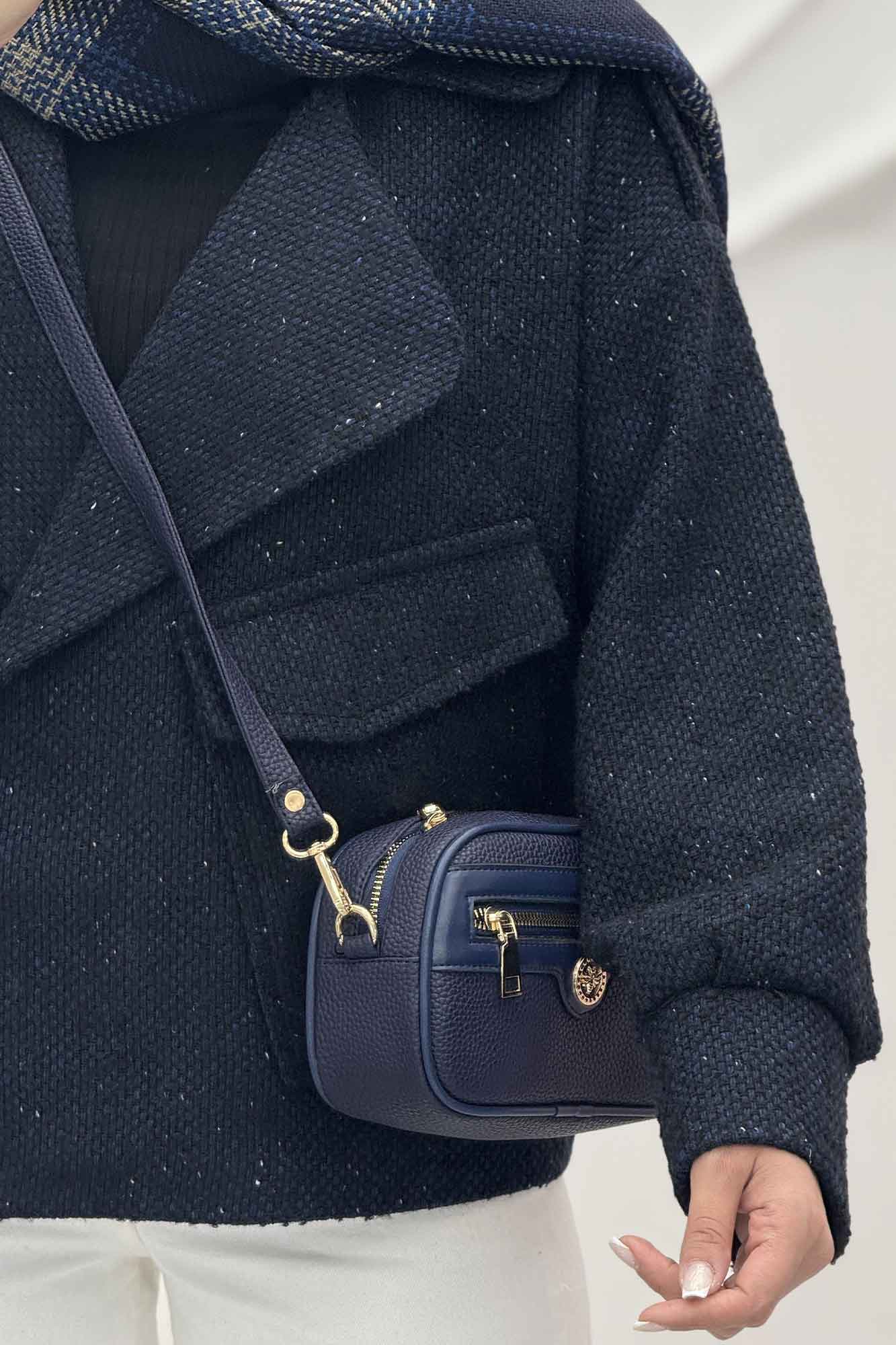 کت تک جیب پاکتی پایین سگک توییت پشمی