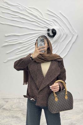 کت تک جیب پاکتی پایین سگک توییت پشمی