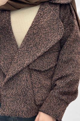 کت تک جیب پاکتی پایین سگک توییت پشمی