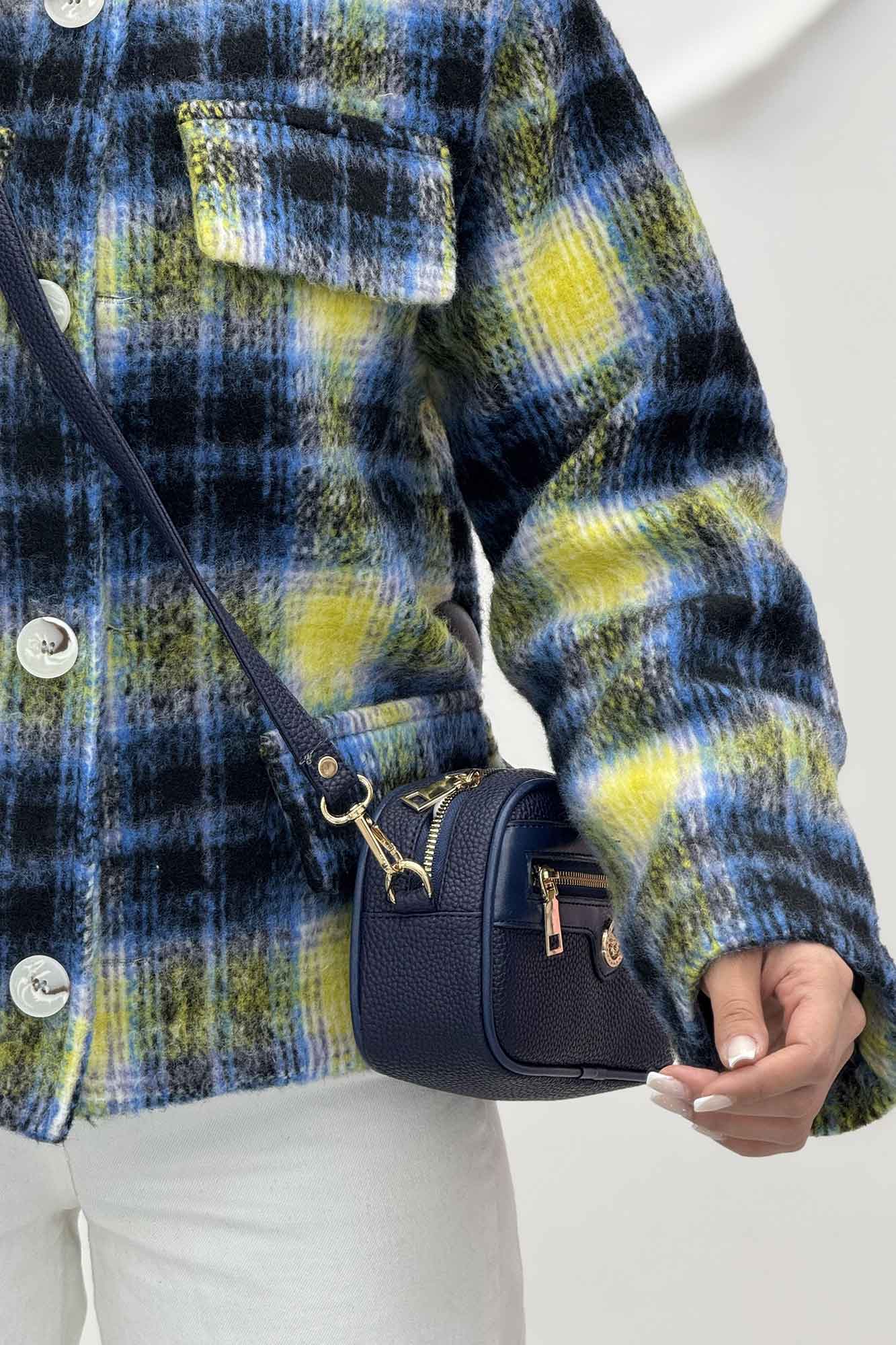 کت کوتاه چهار در جیب پشمی طرح دار R