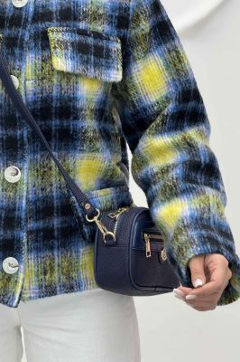 کت کوتاه چهار در جیب پشمی طرح دار R