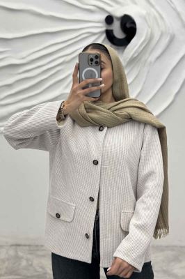 کت لمزور بیسکویتی آستردار یقه گرد مرسا