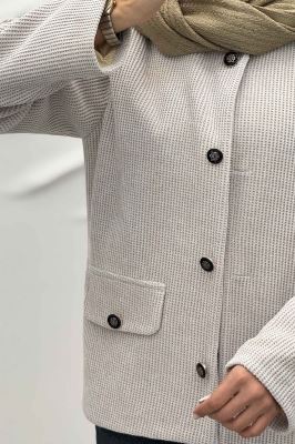 کت لمزور بیسکویتی آستردار یقه گرد مرسا