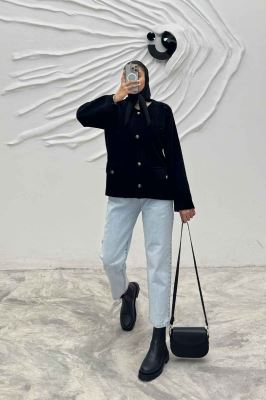 کت لمزور بیسکویتی آستردار یقه گرد مرسا