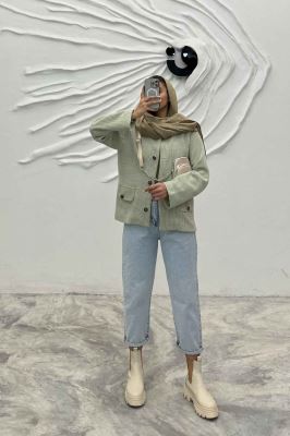 کت لمزور بیسکویتی آستردار یقه گرد مرسا