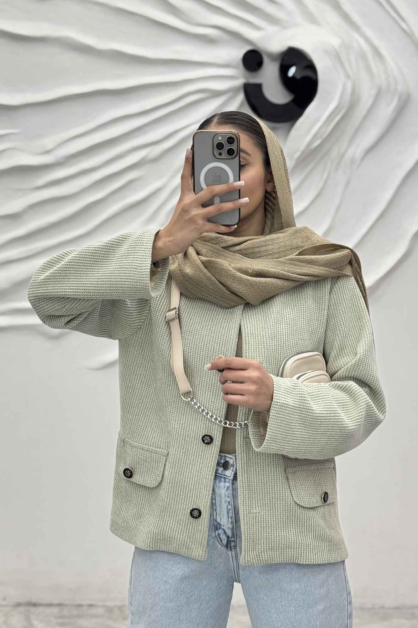 کت لمزور بیسکویتی آستردار یقه گرد مرسا