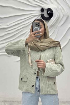 کت لمزور بیسکویتی آستردار یقه گرد مرسا