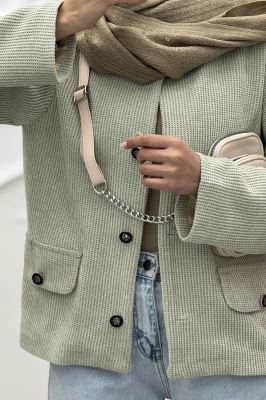 کت لمزور بیسکویتی آستردار یقه گرد مرسا