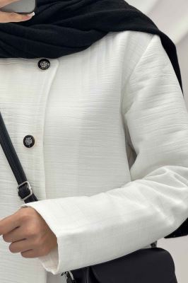 کت یقه گرد طرح جیب فریال مایسا