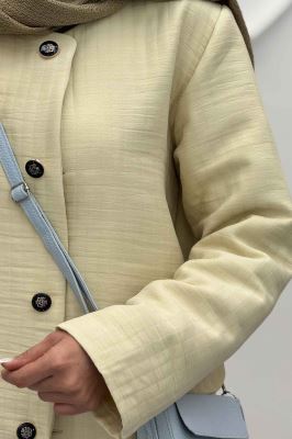 کت یقه گرد طرح جیب فریال مایسا