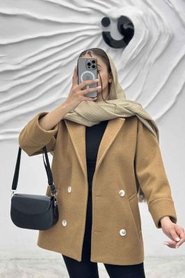 پالتو یقه انگلیسی فوتر جناقی مچ برگردان