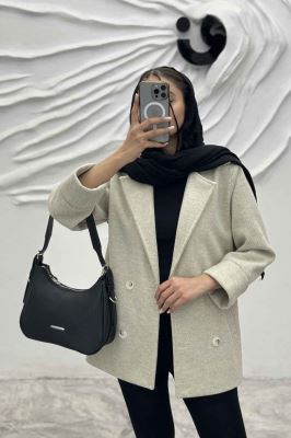 پالتو یقه انگلیسی فوتر جناقی مچ برگردان