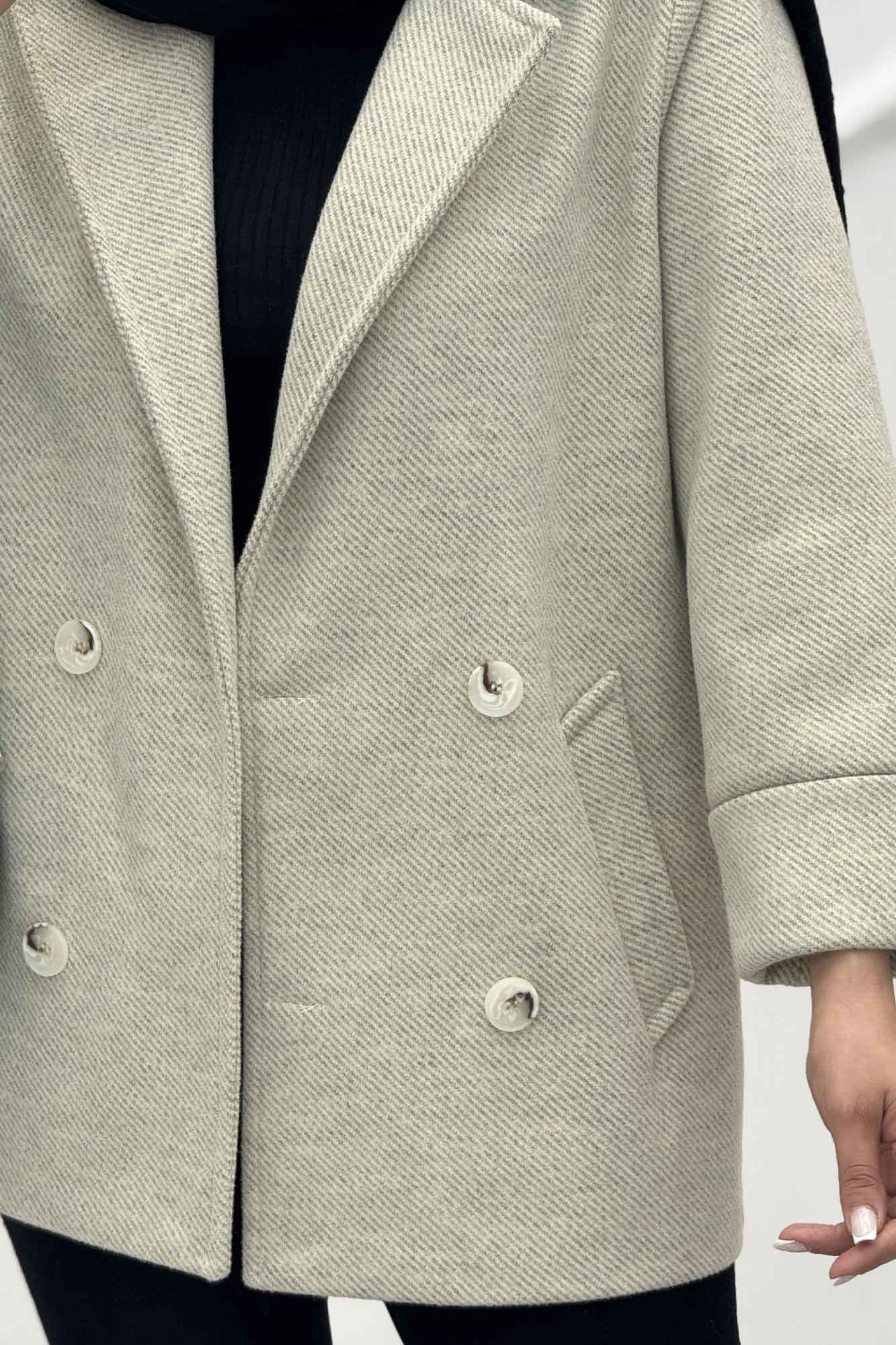 پالتو یقه انگلیسی فوتر جناقی مچ برگردان