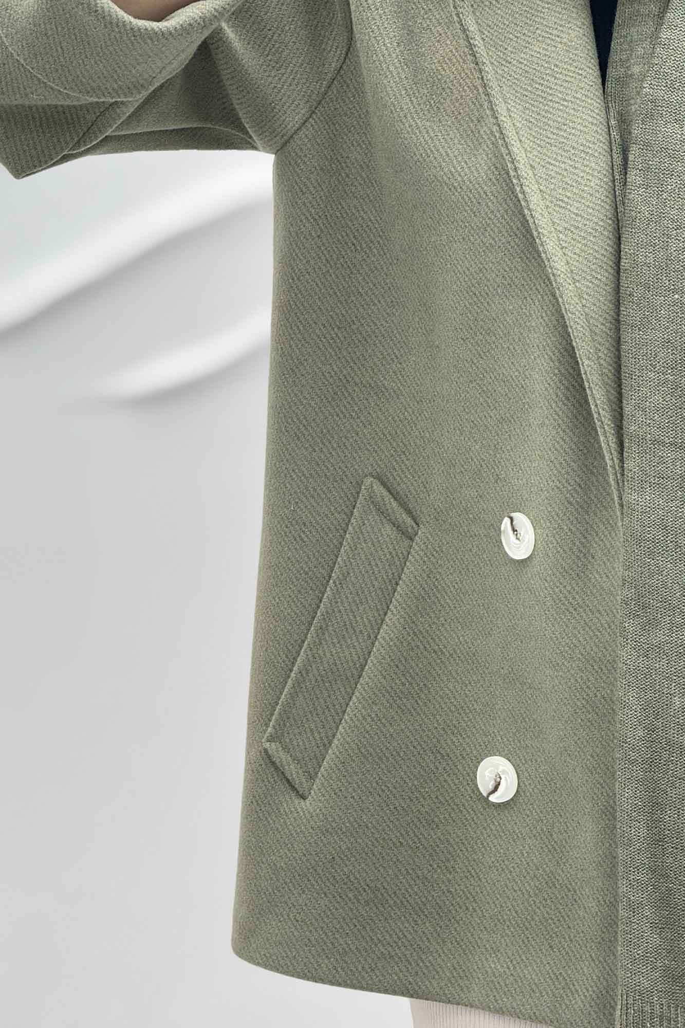 پالتو یقه انگلیسی فوتر جناقی مچ برگردان