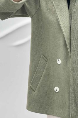 پالتو یقه انگلیسی فوتر جناقی مچ برگردان