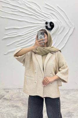 کت آستین سه رب لمزور آستردار 4 دکمه