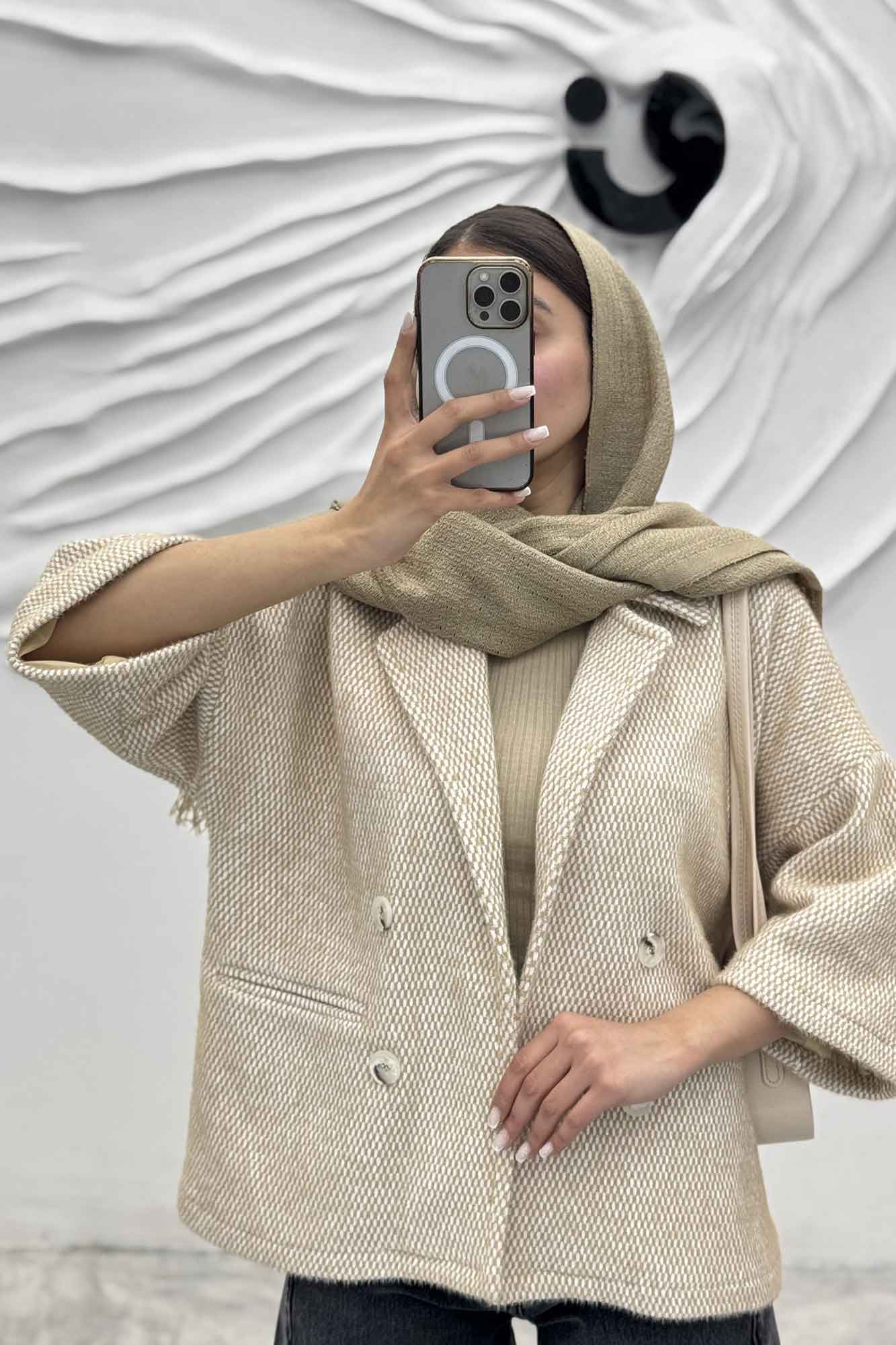 کت آستین سه رب لمزور آستردار 4 دکمه