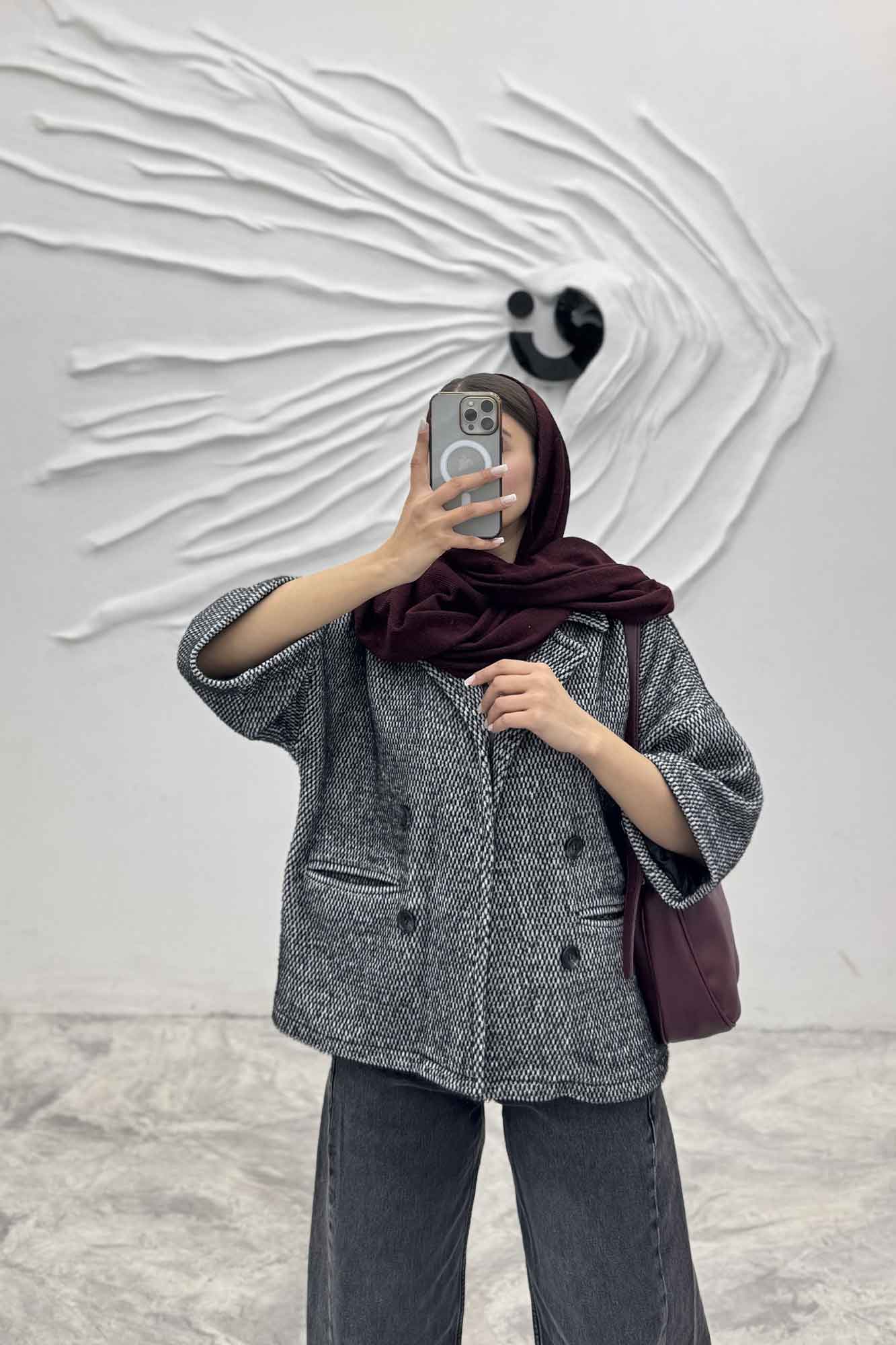 کت آستین سه رب لمزور آستردار 4 دکمه