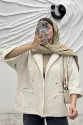 کت آستین سه رب لمزور آستردار 4 دکمه