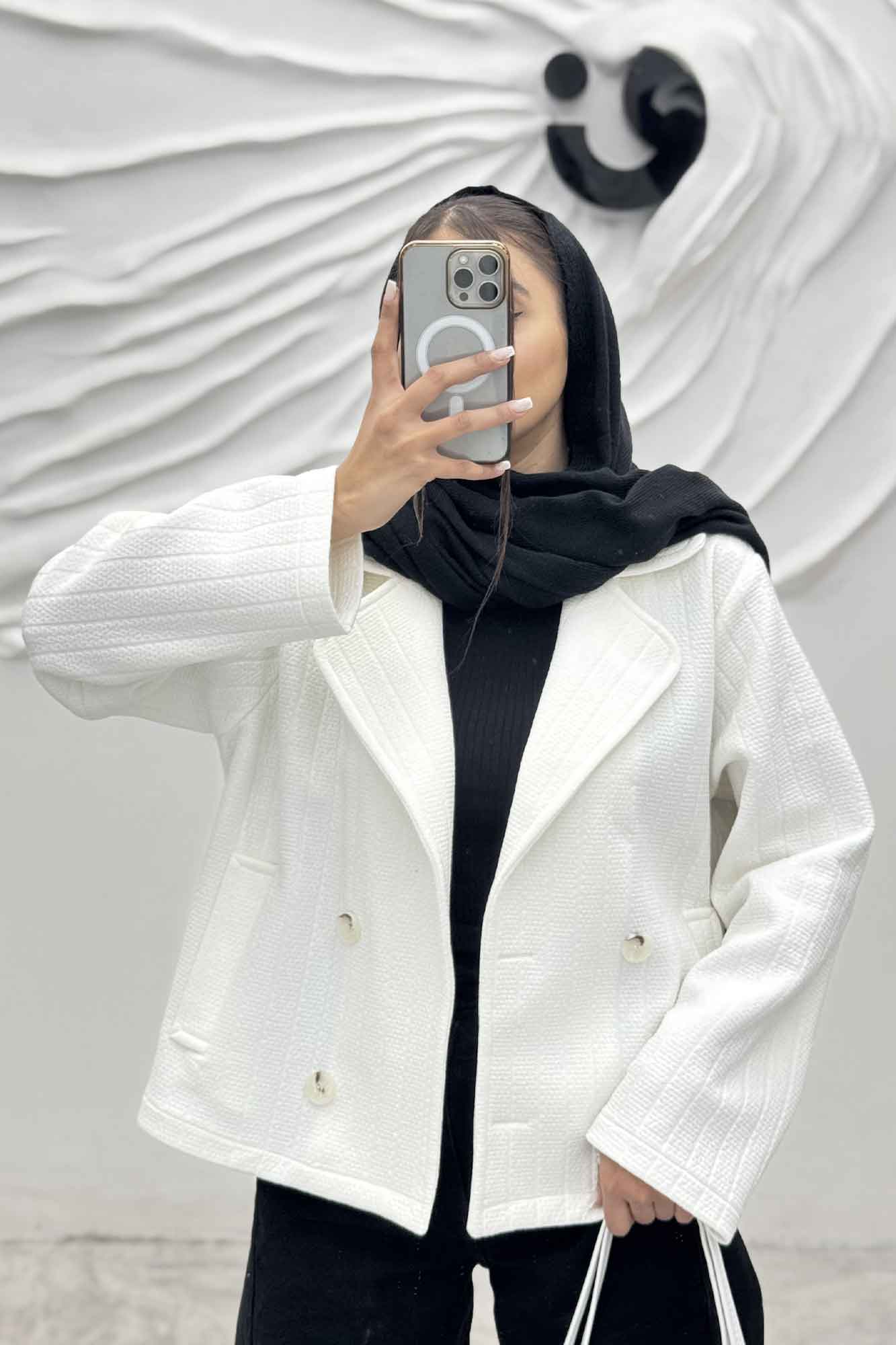 کت چهار دکمه فیتیله زنبوری سانای