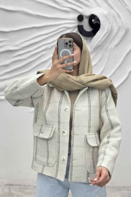 کت پشمی آستردار دو جیب پاکتی R