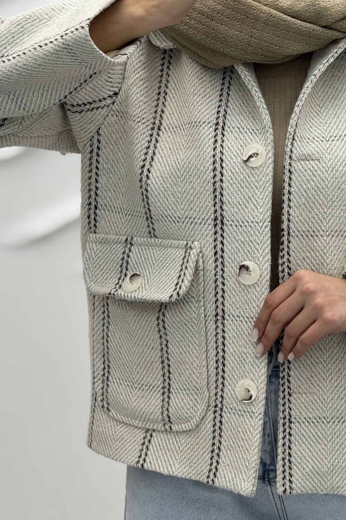 کت پشمی آستردار دو جیب پاکتی R