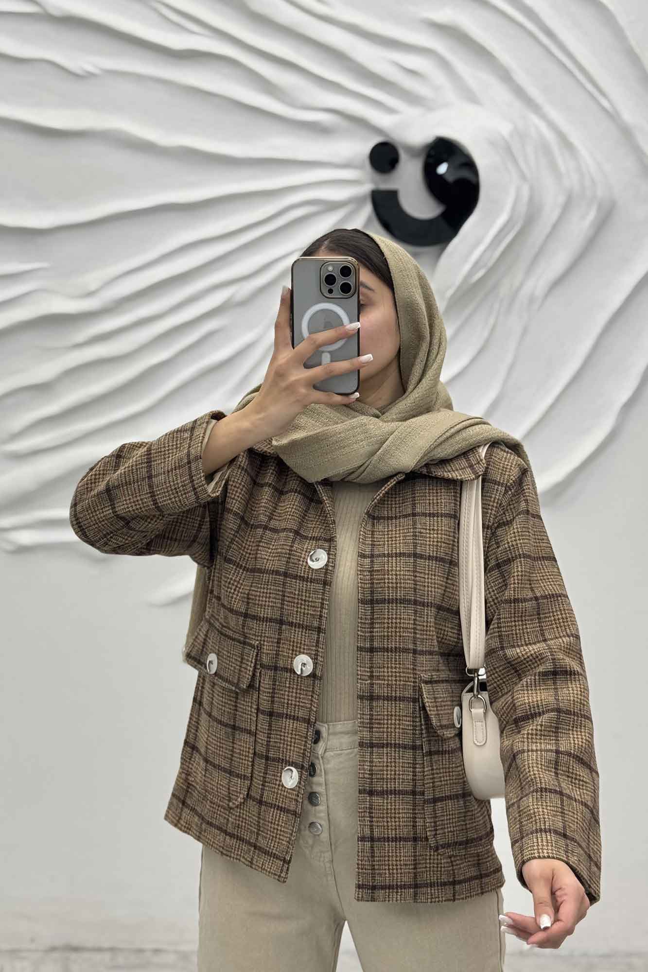 کت پشمی آستردار دو جیب پاکتی R