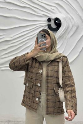 کت پشمی آستردار دو جیب پاکتی R