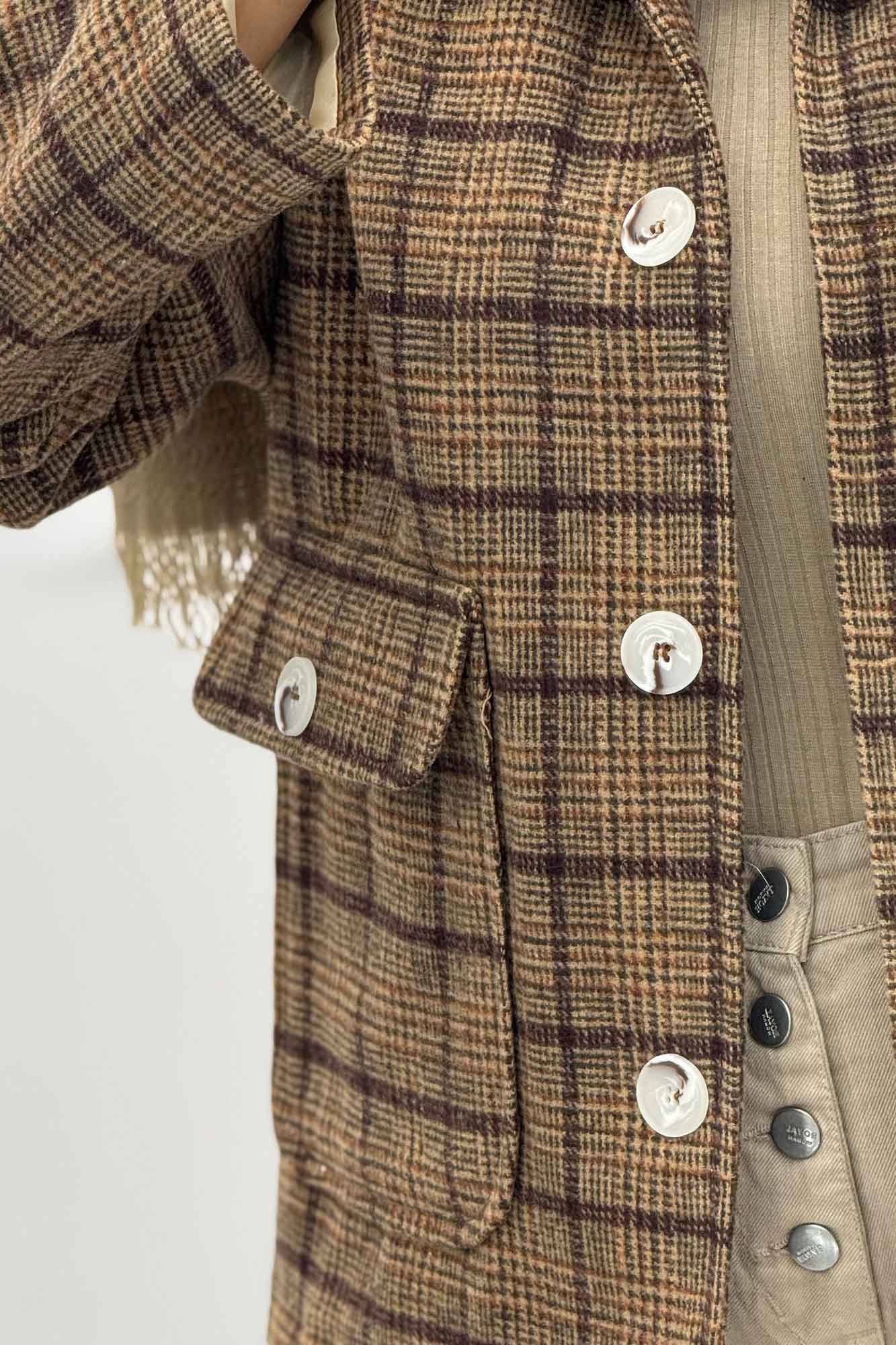 کت پشمی آستردار دو جیب پاکتی R