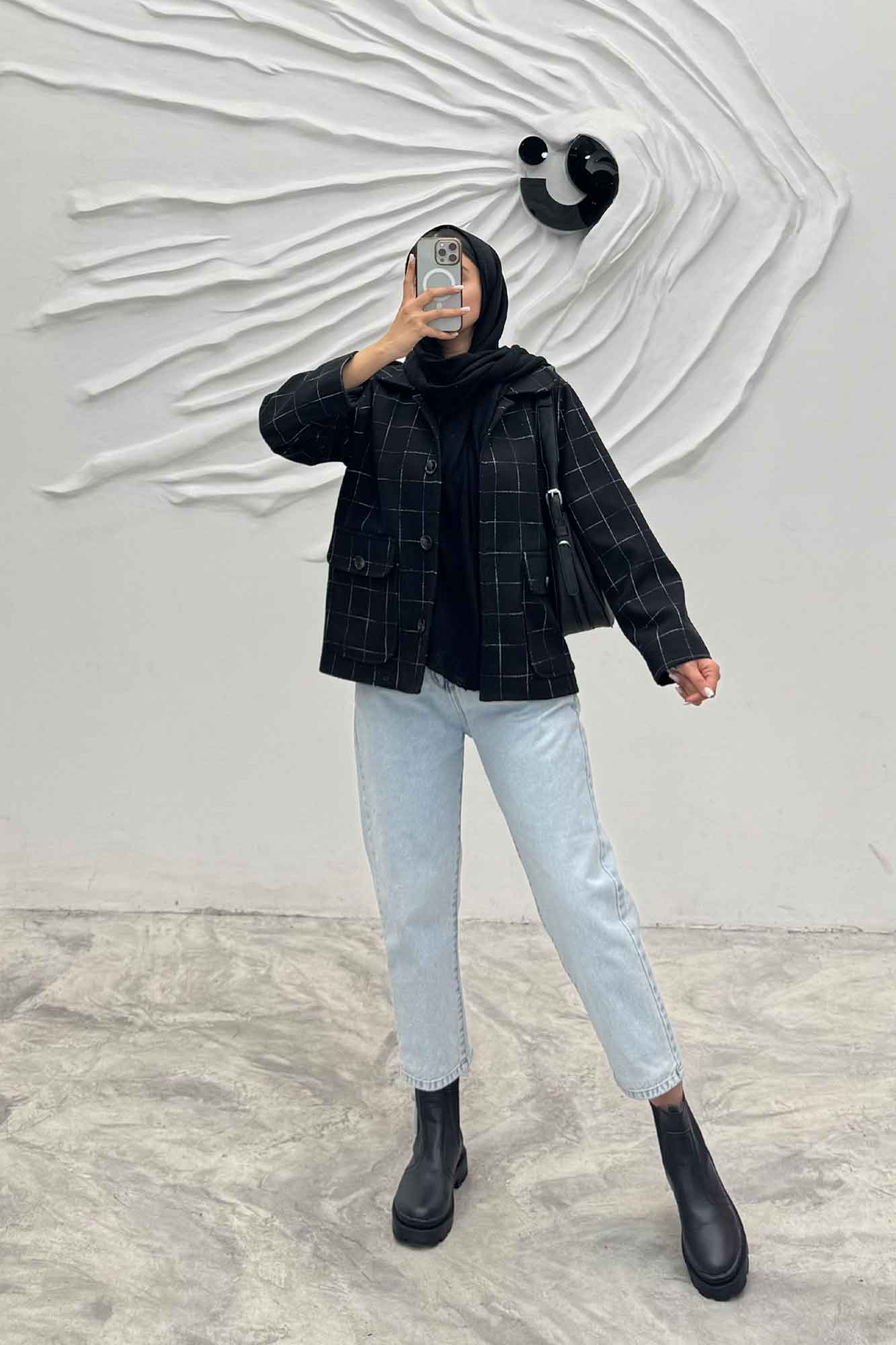 کت پشمی آستردار دو جیب پاکتی R