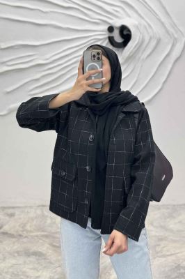 کت پشمی آستردار دو جیب پاکتی R