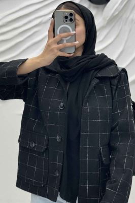 کت پشمی آستردار دو جیب پاکتی R