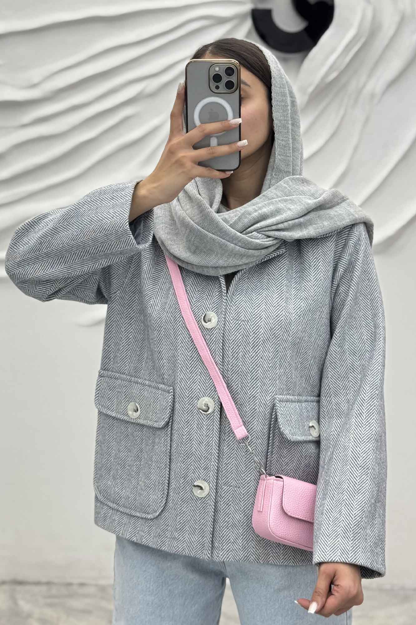 کت پشمی آستردار دو جیب پاکتی R