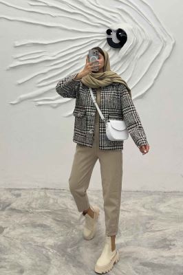 کت پشمی آستردار دو جیب پاکتی R