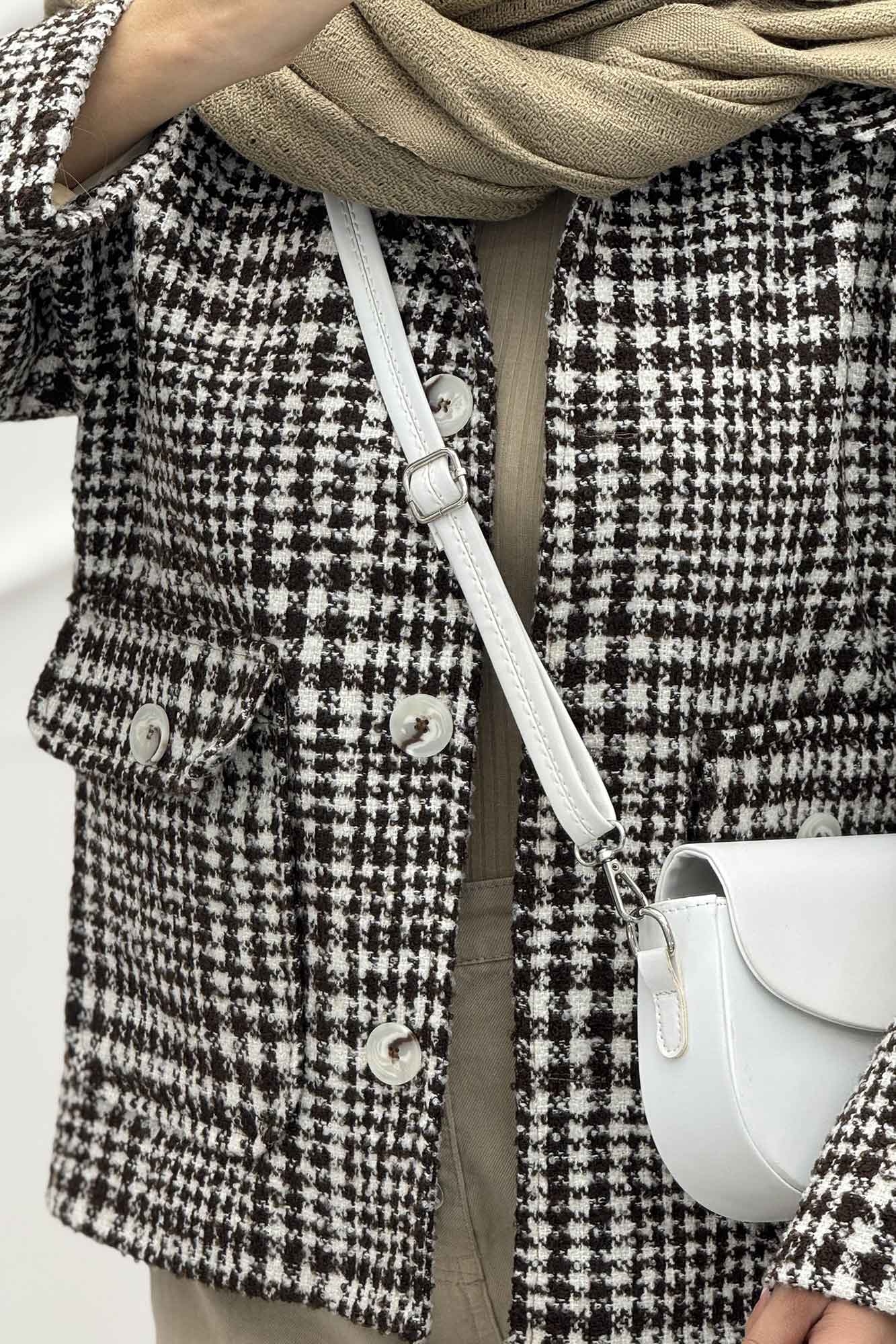 کت پشمی آستردار دو جیب پاکتی R