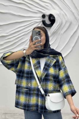 کت آستین سه رب پشمی آستردار دو دکمه