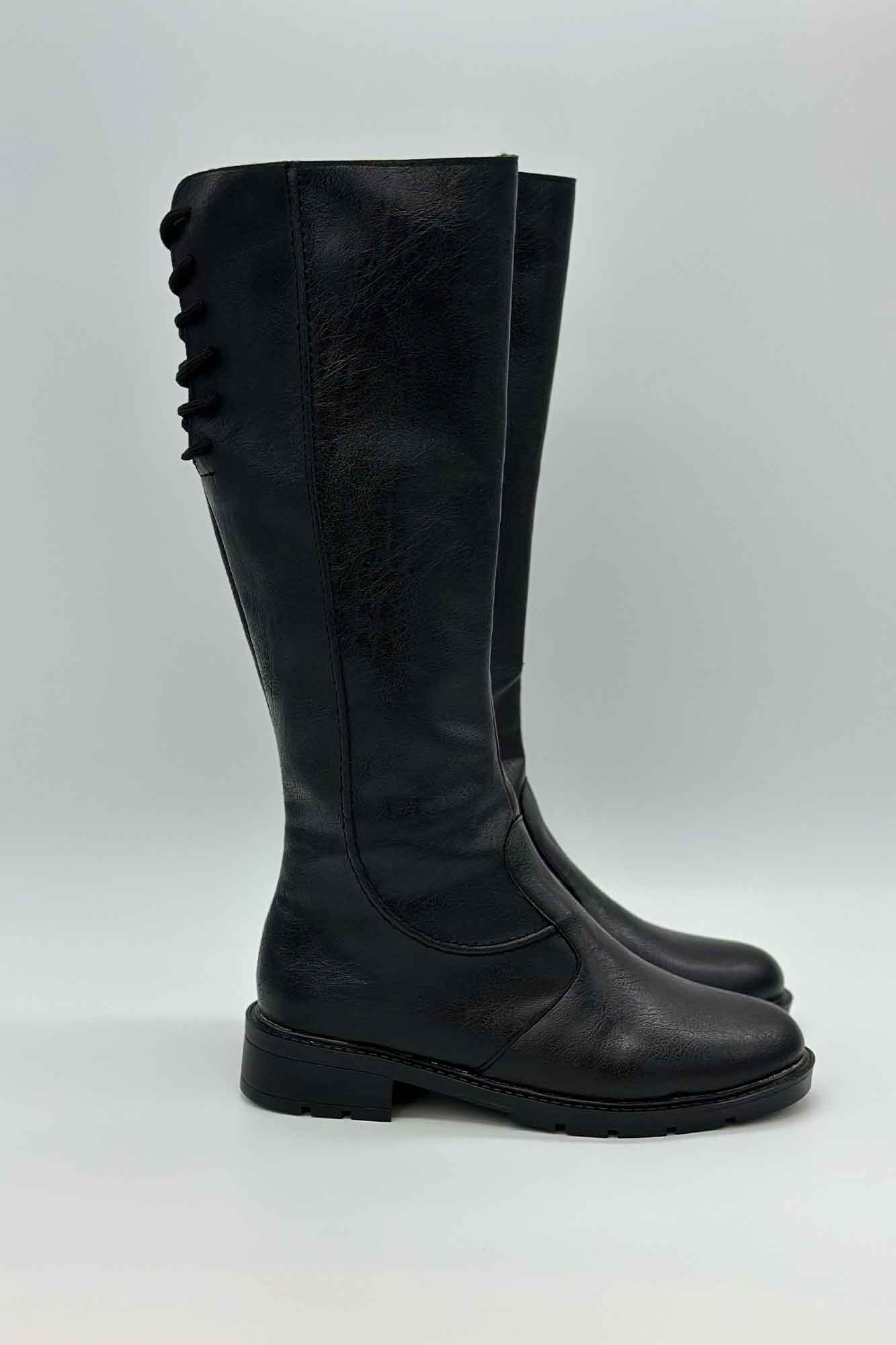 بوت بلند چرم بالا پشت بند