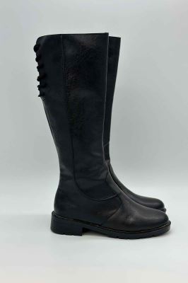 بوت بلند چرم بالا پشت بند