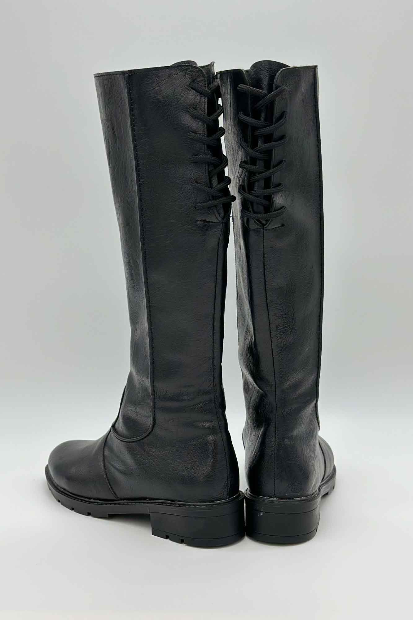 بوت بلند چرم بالا پشت بند