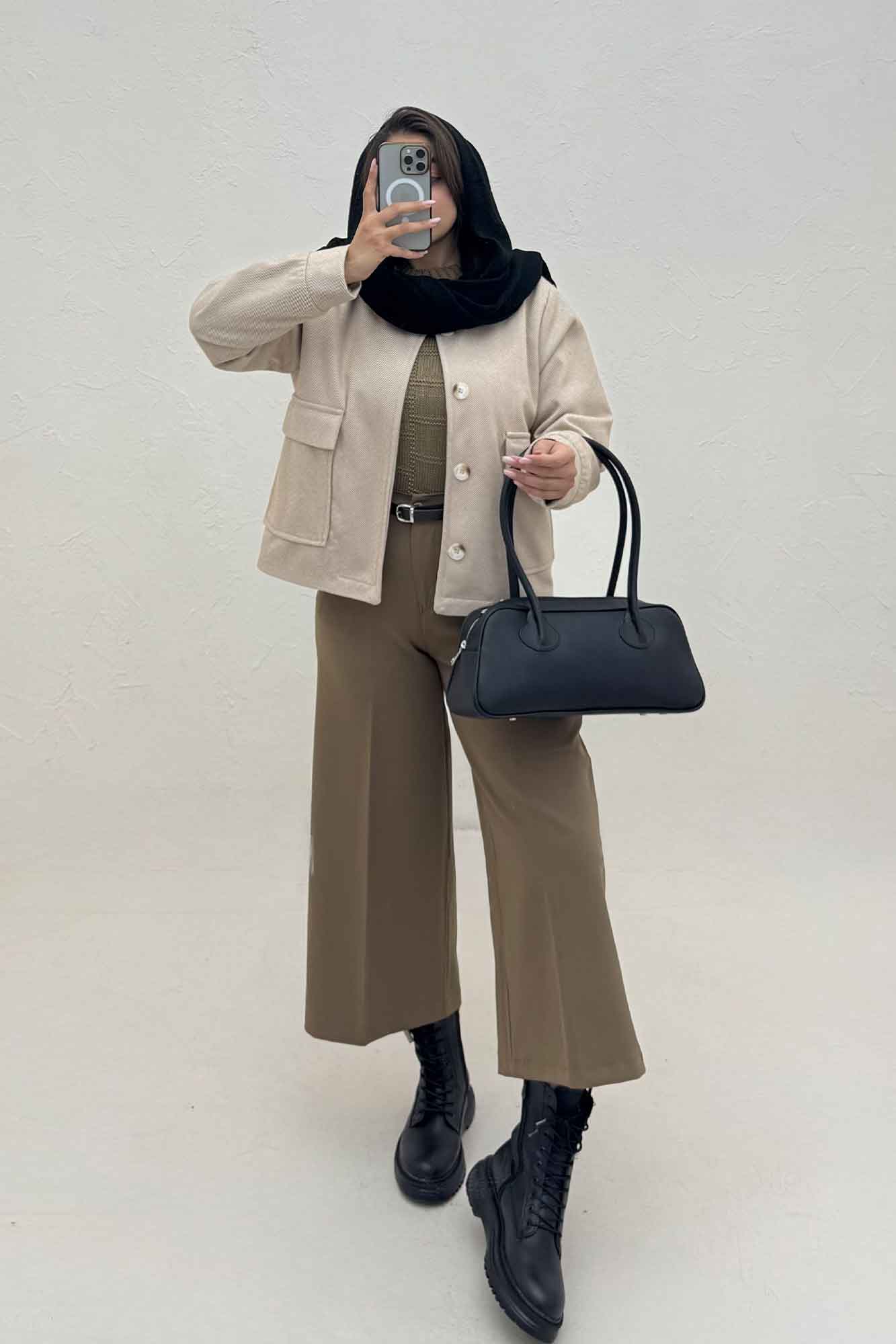 کت فوتر کجراه آستردار دو جیب ASHLEY