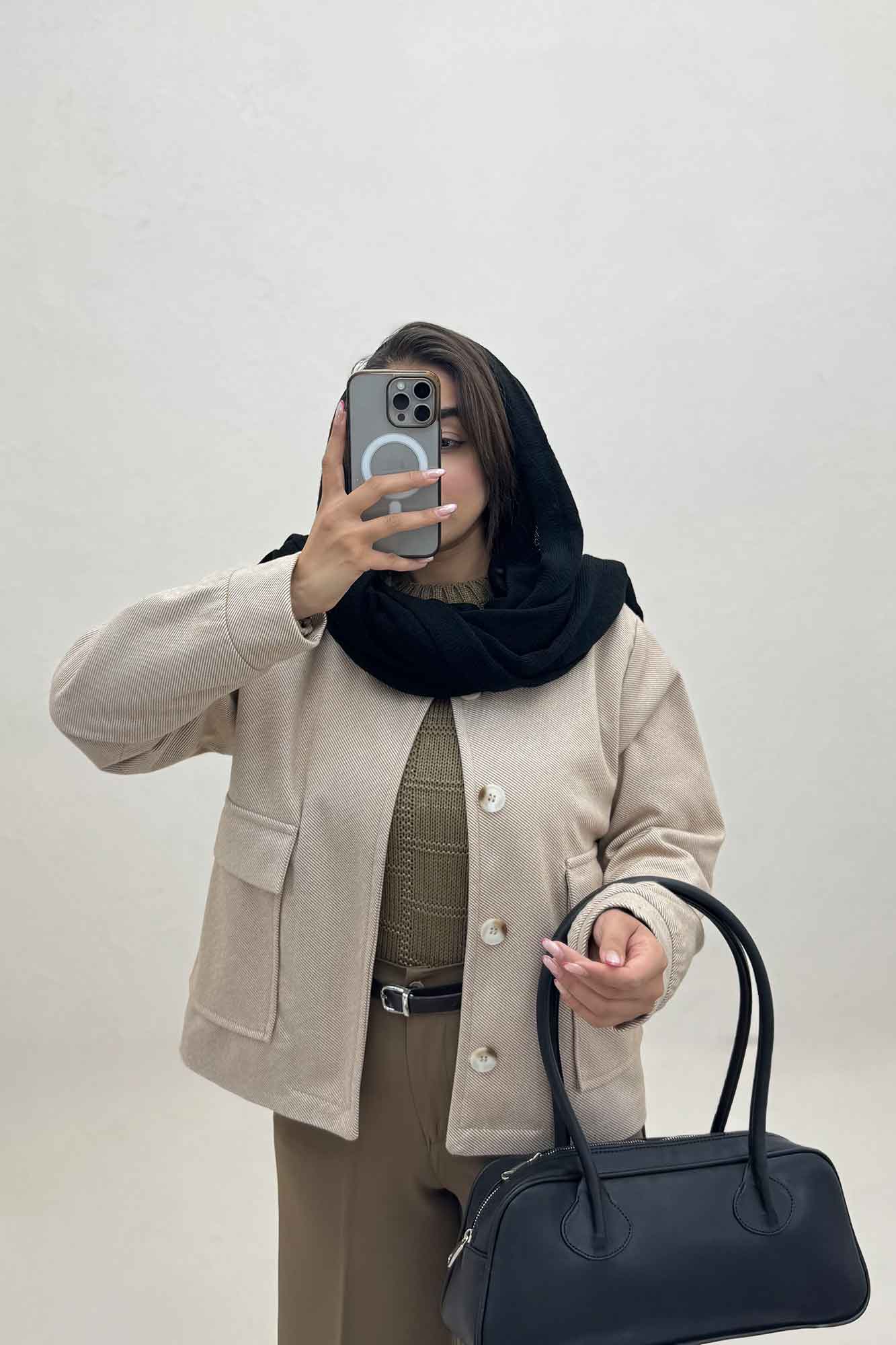 کت فوتر کجراه آستردار دو جیب ASHLEY