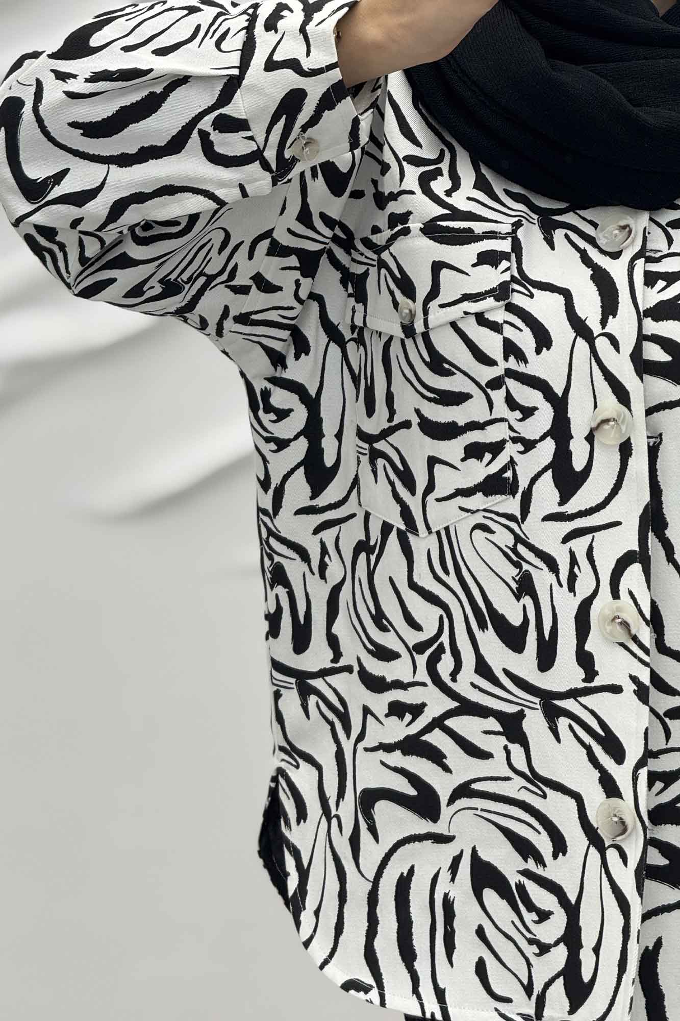 شکت کتان چاپی آستردار جکسون