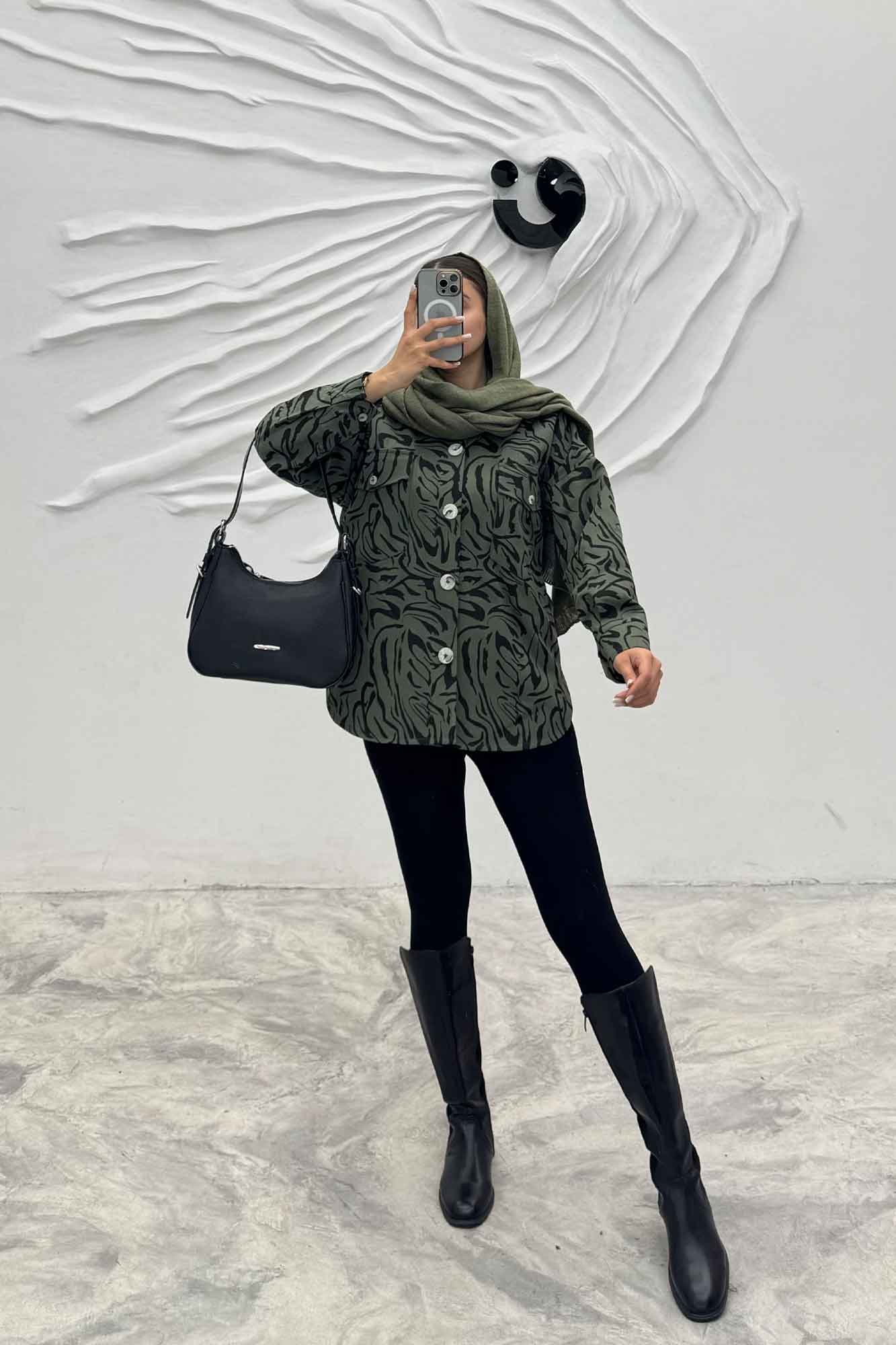 شکت کتان چاپی آستردار جکسون